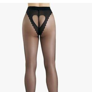 Sandra T2 Tights Exposed Butt Black 20 Den by Legg Story MADE IN PARIS Sexy!